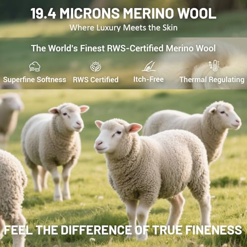 Image of Merino Wool Hiking Socks Men Women, Anti-Blister Moisture Wicking Breathable Targeted Cushion Trekking Crew Socks
