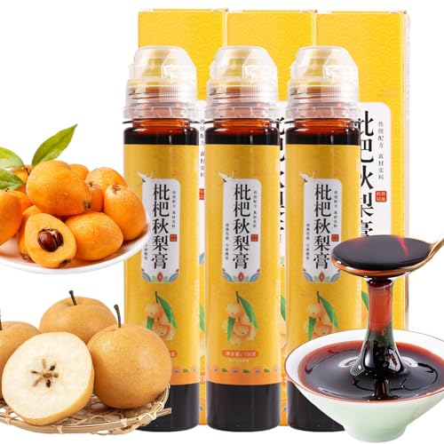 hee creek Loquat Pear Syrup 390g / 13.76oz Containing Honey, Loquat, pear, monomorro Fruit, Licorice, Dried Lily, Dorothy, Syrup Loquat Autumn Pear Paste 枇杷秋梨膏 枇杷膏 秋梨膏