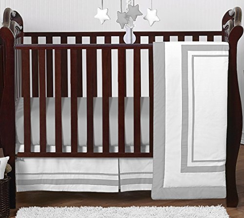 Sweet Jojo Designs White And Gray Hotel Modern Window Valance #TOP1