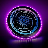Begonia Leuchtend Frisbee Scheibe, Ultimate Flying Disc Spielzeug mit 42 LED-Lichter, Farben Frisbee Flugscheibe Geschenk für Kinder Erwachsene Spaßsport Freien(Zwei integrierte CR2016 Knopfzellen)