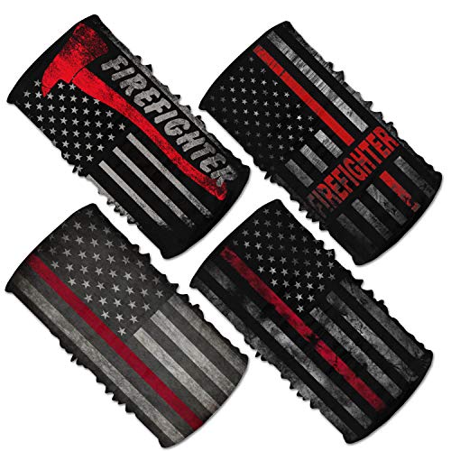 Image of 4Pcs Magic Headwear Neck Gaiter Tube Scarf Headbands Bandana Balaclava for Outdoor Running Cycling Skating Work Out