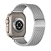 WSYB Milanese Magnetic Band Compatible with Apple Watch, Breathable Stainless Steel Mesh with Strong Magnetic Buckle, Compatible with iWatch Series, Rose Gold (Silver, 38/40/41mm)