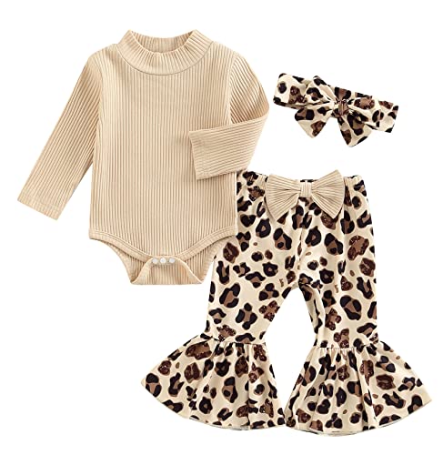 Image of MAINESAKA Newborn Baby Girls 3pcs Outfit Set Auntie's Bestie Romper + Floral Pants Clothing Set