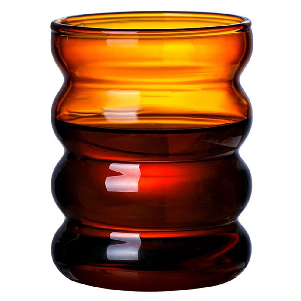2PCS Kolor kreatywny szklany szklany filiżankę ciepła do piwa kawy ręcznie robiony herbata whisky szklany guza kubek sok wodny kubek naczyń napoje Prezenty (Color : L)