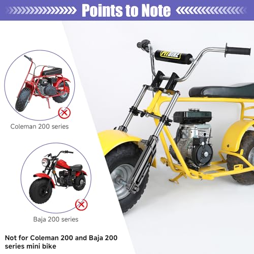 Image of Mini Bike Front Forks Suspension Kit Imitation Carbon Fiber Replacement for Monster Mega Moto MMB80 MMB105 80cc 105cc Coleman CT100U Baja DB30 GMB100 Motovox MBX10 MBX11 Minibike Parts