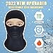 Breathable Kids Balaclava Ski Mask (2 Pack), Fleece Winter Face Mask for Cold Weather Boys Girls - Children Snow & Windproof Hat (Black + Grey)