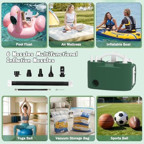 Image of ID IDAODAN 4-in-1 Electric Balloon Pump with Triple Nozzles, Dual Motor Balloon Inflator & Deflator for Latex, Foil & 260Q Balloons