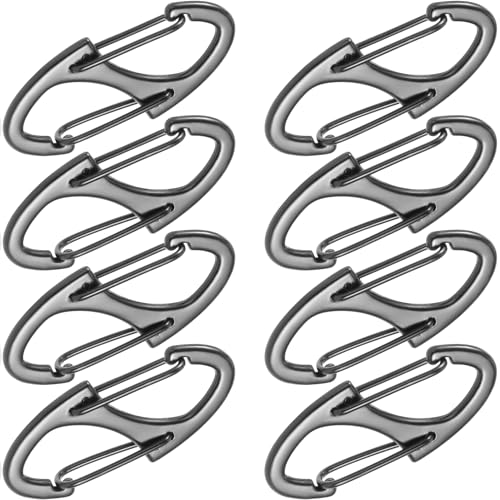 Image of 8 Pcs Zipper Clips Anti Theft Deterrent, Dual Opening Zippers Pull Replacement, Zipper Locks for Backpacks, Camping, Suitcases (Black)