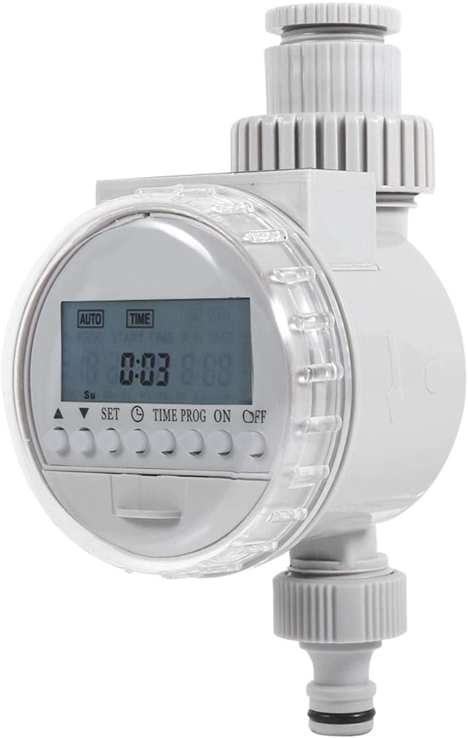 RJJ Temporizador de riego Solar Temporizador de Agua, Controlador de Grifo de Manguera Digital Controlador de rociadores programable para jardín Sistema automático de riego