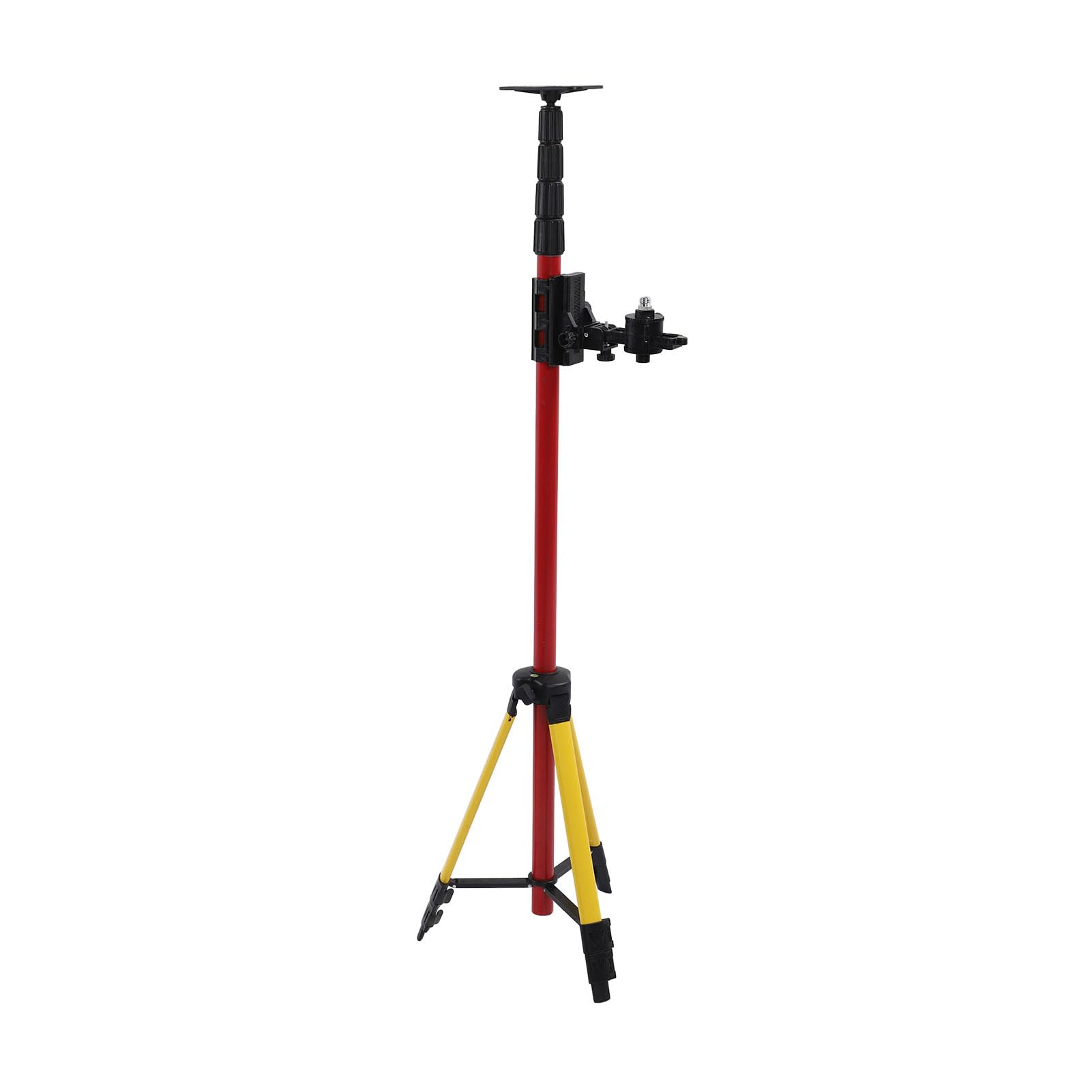 Trípode Nivelador de Construcción Profesional - Aluminio Con Varilla Telescópica y Base Ajustable Para Nivel Láser Giratorio