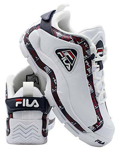 Fila Men's Grant Hill 2 96 Low Trademark Basketball Shoes (8, White/Navy/Red)
