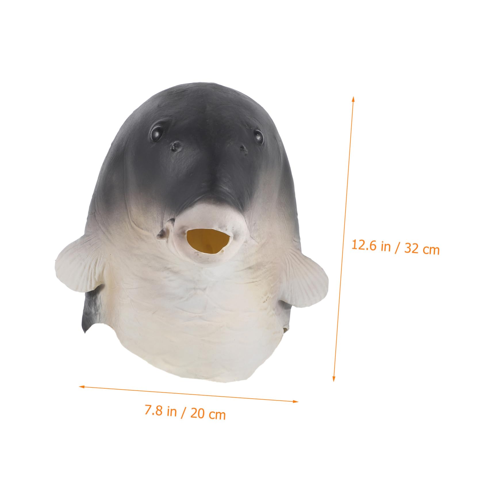 LABRIMP Realistic Carp Head for Halloween Carnival Costume Party Full Head Photo Prop for Outdoor Events