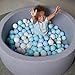 Ball Pit Balls for Kids, Children Crush-Proproof Plastic Balls for Ball Pit with 3 Bright Colors, Safe and Non-Toxic, BPA Free, Baby Toddler Pit Balls with Storage Net Bag (25pcs, 2.2inch)