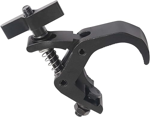 Vista 62 de Lighting Truss - Abrazaderas de acoplador giratorio para luces, abrazadera O de doble cabezal de liberación rápida, abrazadera de tubo giratorio