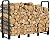 Artibear Firewood Rack Stand 6ft Heavy Duty Logs Carrier Holder for Outdoor Indoor Fireplace, Matte Black