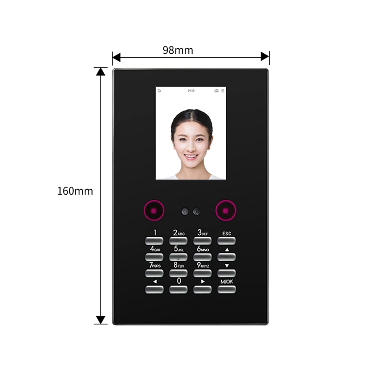 Uhr in Maschine, biometrische Gesichtserkennung, USB-SSR-Zeituhr, Büroanwesenheitssystem, Recorder, Timing, Mitarbeiter-Maschinenleser,