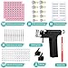 Zygc Professional Ear Piercing Kit with 54 Pairs of Cubic Zirconia Stones Ear Stud Earrings with Multi Purpose Black Reusable Ear Piercing Gun Silver Sticks for Salon & Home Piercings