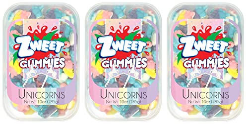 Zweet Gummy Unicorns 10 Ounce (Pack Of 3) – Gummy Kosher Candy, Halal Candy – Resealable Pack Of Gummy Candy #TOP17