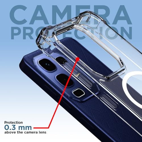 Image of Pikkme Back Cover for Infinix Note 50s 5G Mag-Safe Shockproof PC + TPU | Protective Case Magnetic Support | Bumper Case (Transparent Mag-Safe)