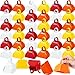 Treela 36 Pcs Metal Cowbell Noisemakers with Handles, Cow Bells Noise Makers for Sporting Events 3 Inch, Bulk Cheering Cowbell with Handle for Football Games Homecoming (White, Yellow, Orange, Red)