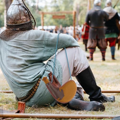 de vino clásico, de almacenamiento de vino de la tradición antigua, portátil, clásico, de piel sintética, tradicional, para circo renacentista, Halloween - imagen 3