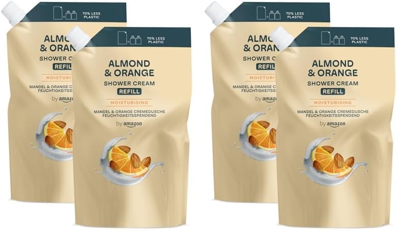 by Amazon Almond & Orange Duschgel Nachfüllpack, 2 x 1000 ml...