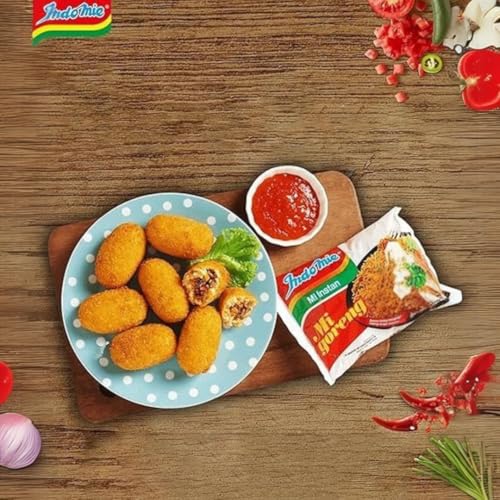 Image of Indomie Mi Goreng Instant Fried Noodles, Dry Noodles with Seasoning Sachets, 80g