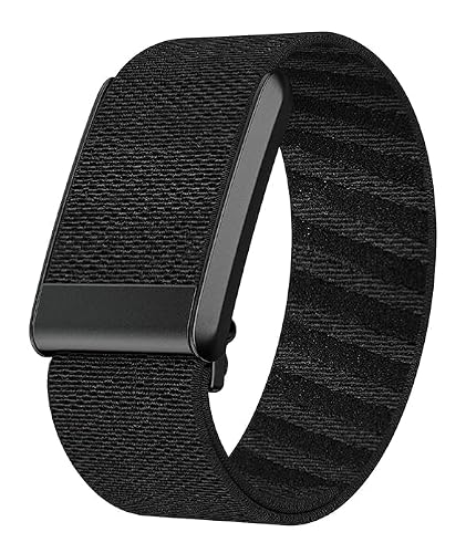 BIGASUO Compatible with Whoop 5.0 Band Straps, Dark Gray Silicone Replacement Band for Fitness Training, Water Activities, Adjustable Breathable Sport Strap for Men and Women, Dark Black