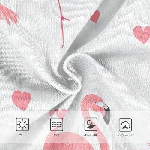 Wusikd Pink Flamingos Boys' Underwear Cotton Hearts Boys Briefs Soft Toddler Underwear 2T3