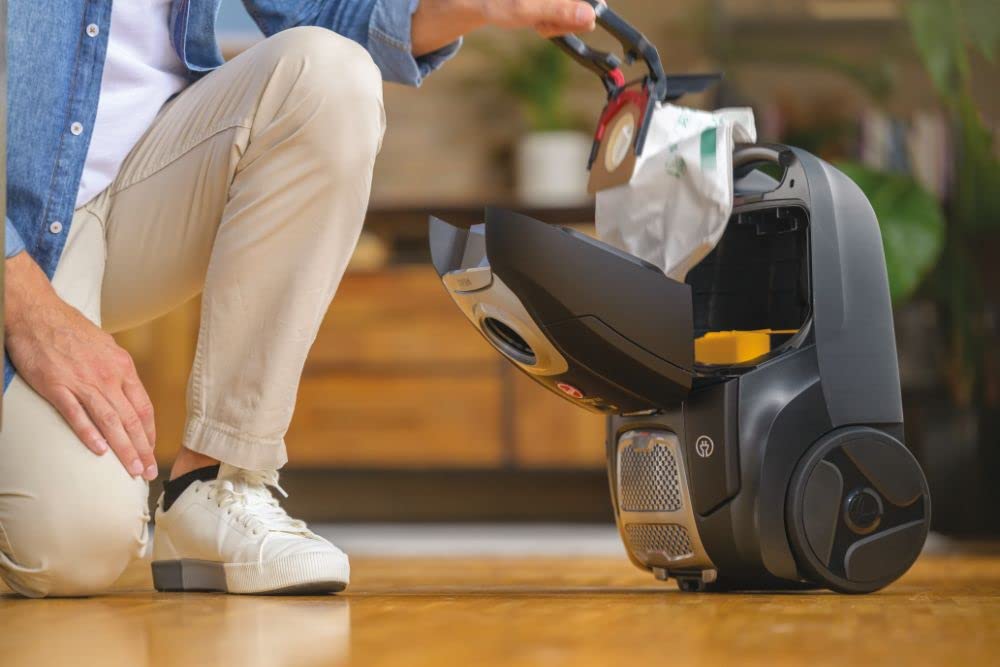 Hoover H-ENERGY 500 HE520PET 011 Aspirapolvere Con Sacco, Con Filo, 700W, 3,5 L, 69 dBA, Filtro Epa, Mini Turbo Spazzola, Raggio Azione 10 m, Nero