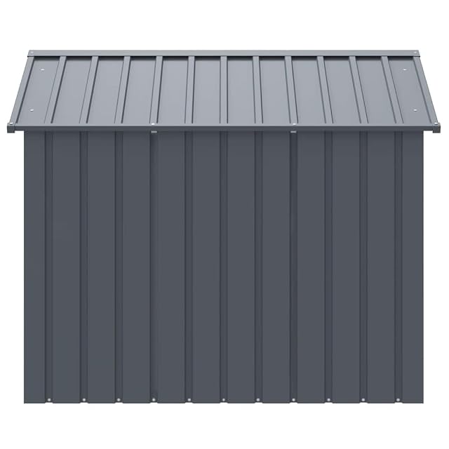 Foto 5 de 5 de vidaXL Caseta Perros con tejado Acero galvanizado Gris 117x153x123 cm
