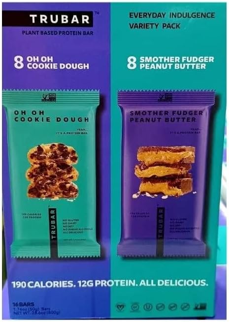Amazon.com : TRUBAR Vegan Protein Bar, Get In My Belly PB & Jelly ...