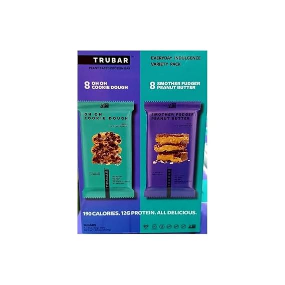 TRUWOMEN TRUBAR Plant Fueled Protein Bars, Variety Pack
