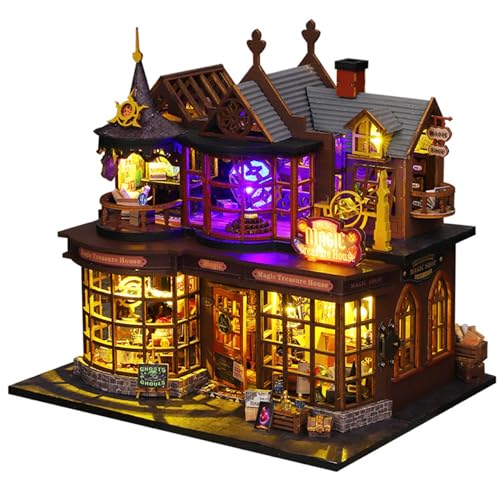 Assemblage facile pour cette maison miniature en bois lumineuse avec colle incluse