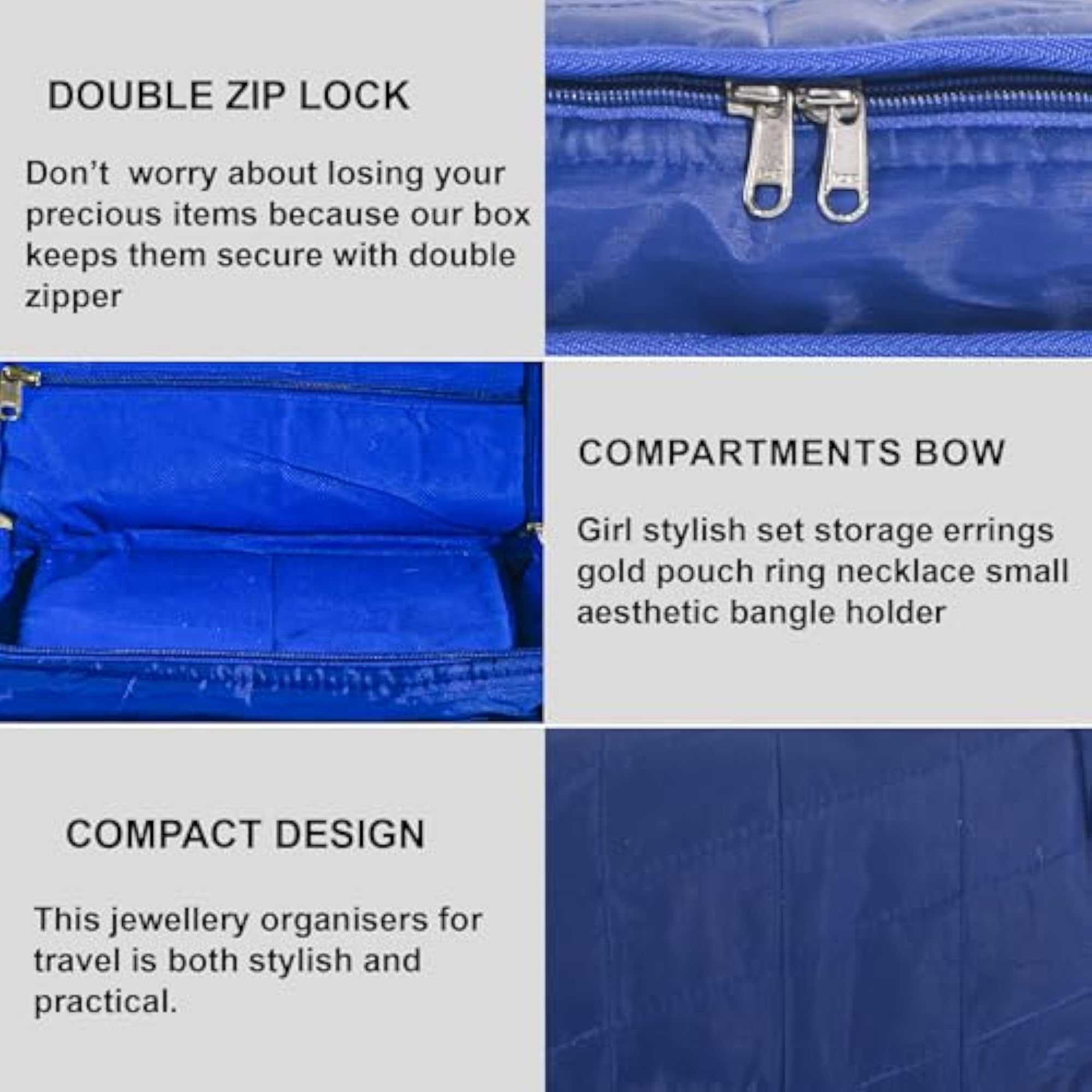 Parachute Makeup Pouch Bag with 5 Compartments