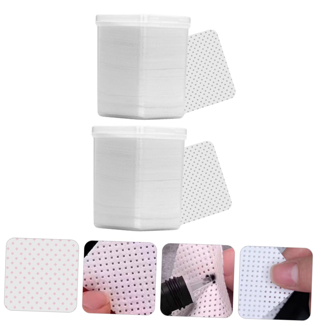 SOESFOUFU Extension Cleansing Pads 400ct Cotton Rounds for Makeup Nail Oil Wipes