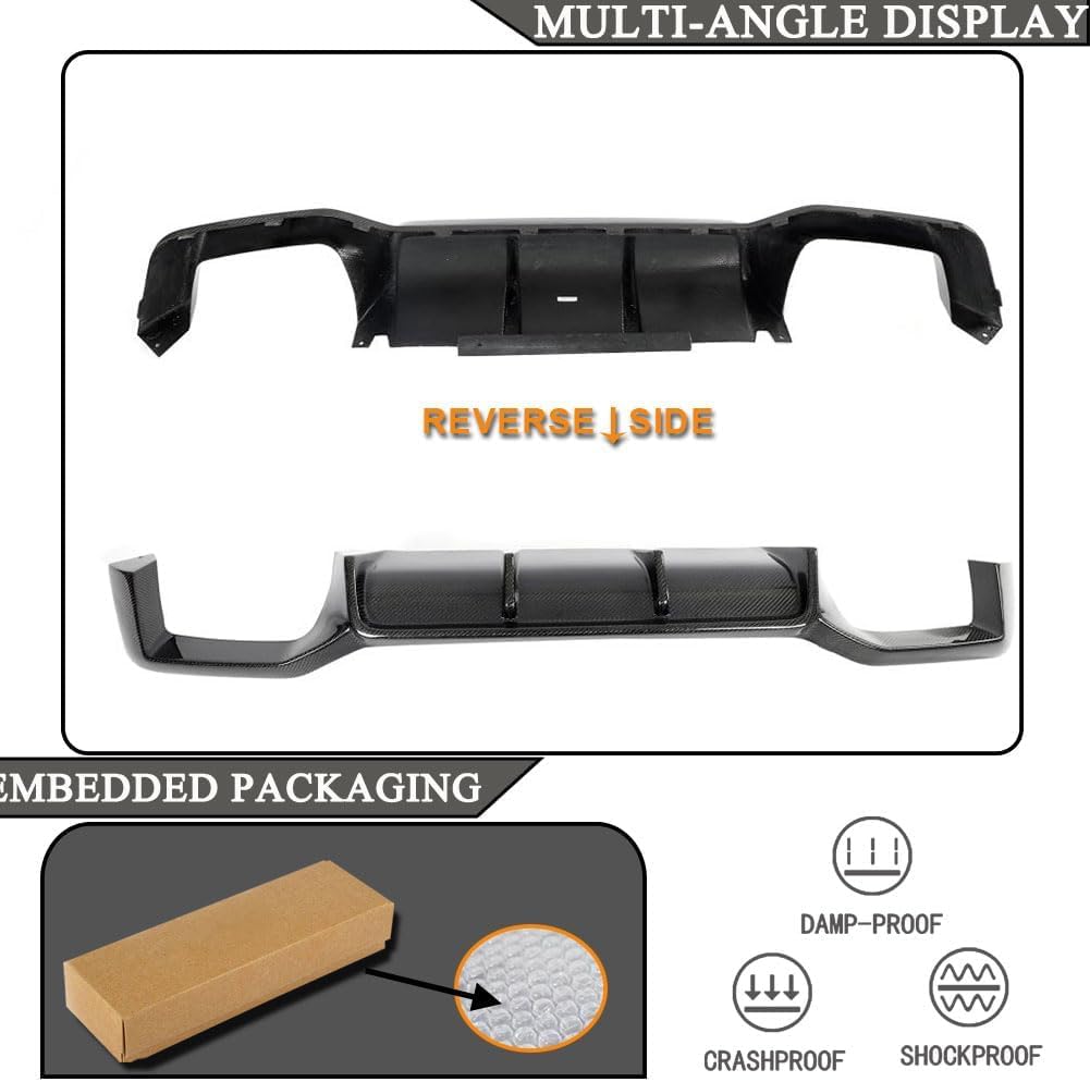 Real Carbon Fiber Rear Bumper Diffuser for BMW X4M F98 M40i Sport Utility 4-Door 2023-2024 Lower Bumper Lip Diffuser Body Kit Factory Outlet
