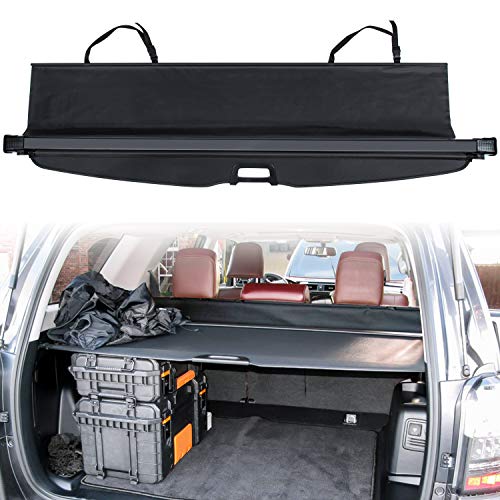 E-cowlboy Trunk Cargo Cover for Toyota 4runner 2010-2018 2019 2020 2021 2022 2023 2024 Retractable Rear Trunk Cargo Luggage Security Shade Cover Shield Waterproof Custom Fit All Weather (Black)