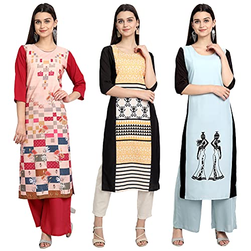 Image of Women's Crepe Straight Kurta