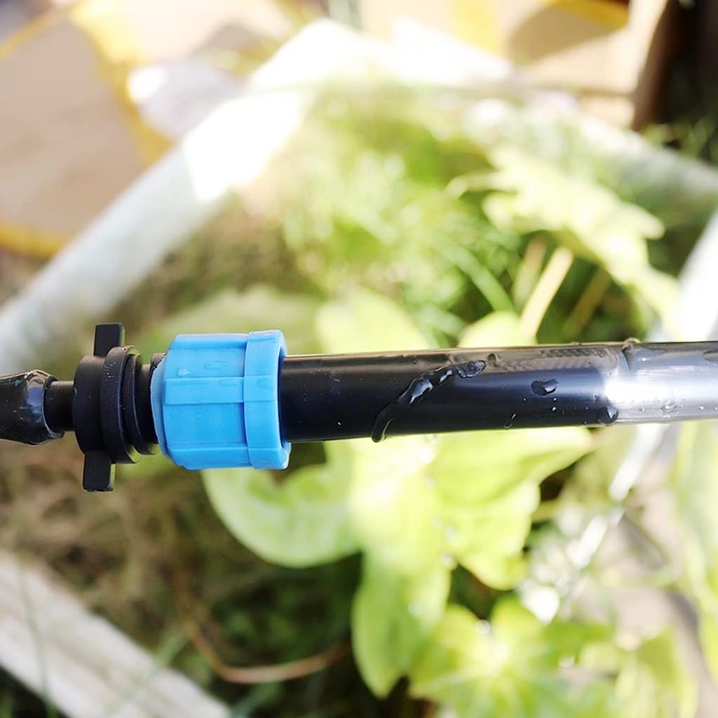 Riego con cinta de goteo: tubo plano de 16 mm, 20-100 m de longitud, solución de riego duradera, 15 cm de distancia para un riego eficiente de jardines y cultivos