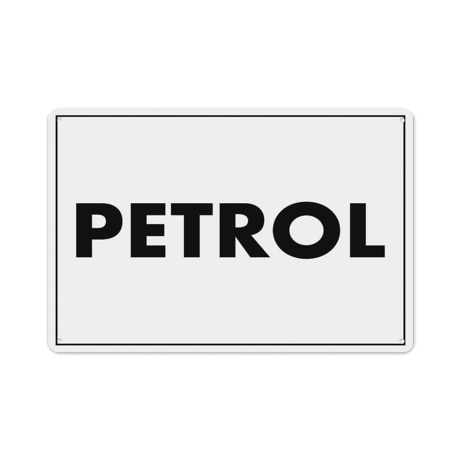 Peiyeety A10 Petrol Sign Aluminum Tin Warning Signs For Home Outdoor Garden 12X16 Inches