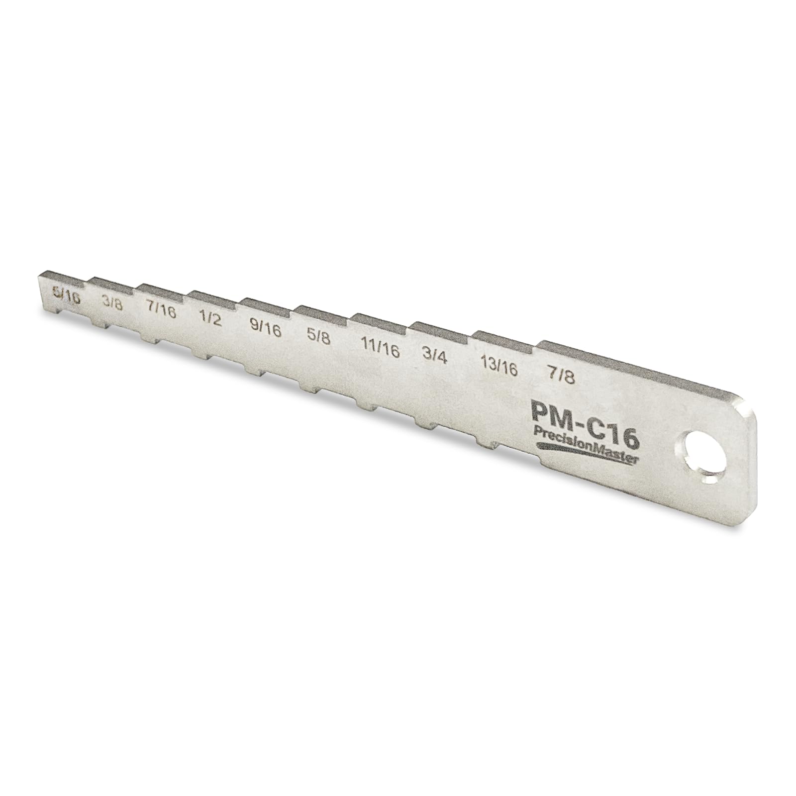 Pocket Tech Gauge - Medidor de grosor de pastillas de freno 16, herramienta de medición, medidor técnico 2 en 1 para forro de freno y desgaste del tambor, calibre técnico de bolsillo de acero