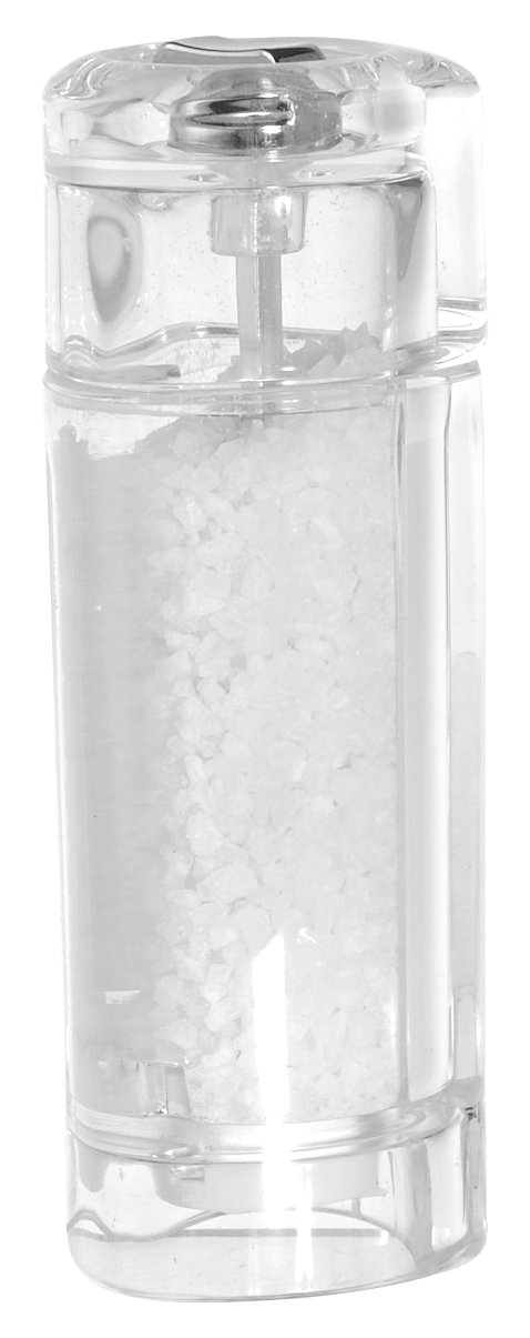 BisettiTorino 5.9 Inch Acrylic Salt Mill With Adjustable Ceramic Grinder