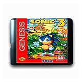 Sonic 3 por 16 bits sega Maryland Tarjeta de juego apta para mega unidad para Génesis Estados Unidos amigo Consola de videojuegos de versión