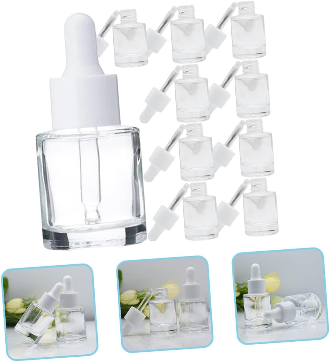 GALPADA 20ml Glass Dropper Bottles for Essential Oils 10-Piece Set Leakproof Containers with Dropper for Travel for DIY Blends and Aromatherapy