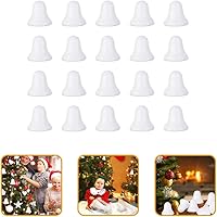 Vista 6 de 20 cascabeles de espuma, campanas de Navidad, suministros de manualidades, kits de modelado de bolas de espuma blanca, adornos colgantes para árbol