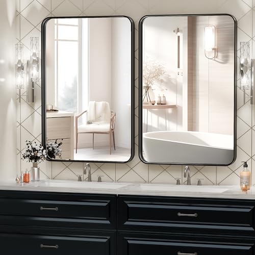 Snapklik.com : Hasipu Black Bathroom Vanity Mirror 20 X 28 Inch ...