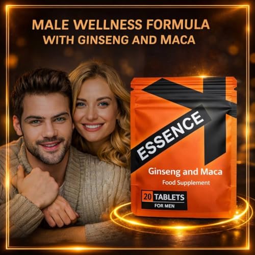 ESSENCEX™ Ginseng Tablets Food Supplement for Men – 40 Tablets – Herbal Complex Formula – Energy & Vitality Support – Made in UK - Image 4