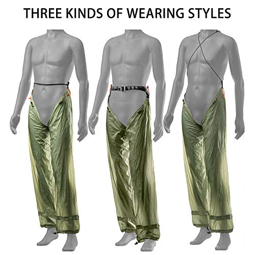 DECDEAL Calças impermeáveis Calças de chuva ultraleves de duas peças Polainas para ciclismo ao ar li