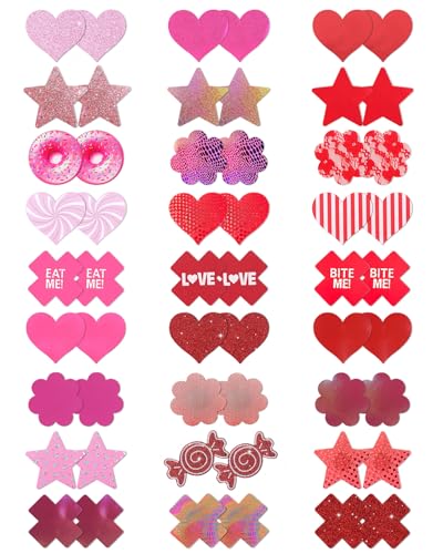 Image of CICKEE Pasties Rave Pack 27 Pairs Multicolor Nipple Covers Pasties Glitter Pasty